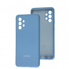 Чехол для Samsung Galaxy A32 (A325) Silicone cover Full camera голубой / lilac blue