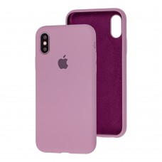 Чехол для iPhone X / Xs Silicone Full лиловый / lilac pride