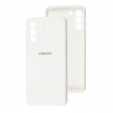 Чехол для Samsung Galaxy S21 (G991) Square camera full белый