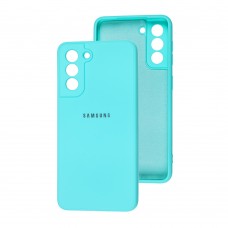 Чехол для Samsung Galaxy S21 (G991) Square camera full бирюзовый