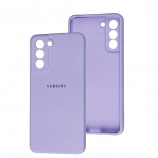 Чехол для Samsung Galaxy S21 (G991) Square camera full фиолетовый/light purple