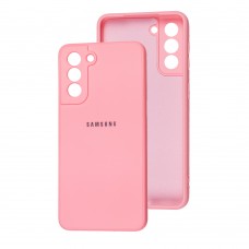 Чехол для Samsung Galaxy S21 (G991) Square camera full розовый / light pink