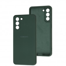 Чехол для Samsung Galaxy S21 (G991) Square camera full зеленый / dark green