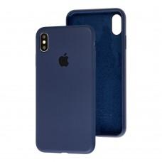 Чехол для iPhone Xs Max Slim Full темно-синий