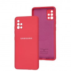 Чохол для Samsung Galaxy A51 (A515) Full camera рожевий / barbie pink