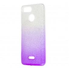 Чехол для Xiaomi Redmi 6 Shining Glitter с блестками серебристо-фиолетовый