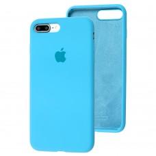 Чехол для iPhone 7 Plus / 8 Plus Silicone Slim Full camera light blue