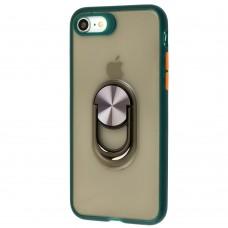 Чехол для iPhone 7 / 8 LikGus Maxshield Magnetic Ring оливковый
