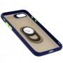 Чохол для iPhone 7/8 LikGus Maxshield Magnetic Ring синій