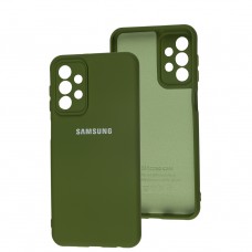 Чехол для Samsung Galaxy A23 Silicone Full camera зеленый / army green