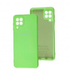 Чехол для Samsung Galaxy A22 / M22 Silicone Full camera зеленый / light green