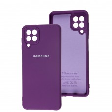 Чехол для Samsung Galaxy A22 / M22 Silicone Full camera фиолетовый / purple