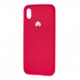 Чохол для Huawei Y5 2019 Silicone Full рожево-червоний