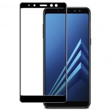 Защитное стекло для Samsung Galaxy A8+ 2018 (A730) Full Glue черное
