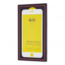 Защитное стекло 6D для iPhone 7 Plus / 8 Plus белое (OEM)
