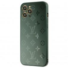 Чохол для iPhone 12 Pro Max glass LV зелений