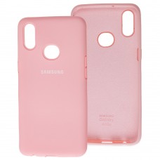 Чехол для Samsung Galaxy A10s (A107) Silicone Full светло-розовый 