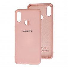 Чехол для Samsung Galaxy A10s (A107) Silicone Full розовый-песок