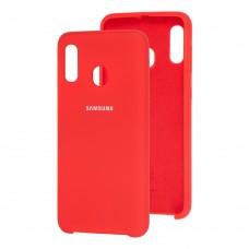 Чехол для Samsung Galaxy A20 / A30 Silky Soft Touch красный
