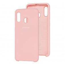 Чохол для Samsung Galaxy A20/A30 Silky Soft Touch світло-рожевий