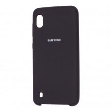 Чехол для Samsung Galaxy A10 (A105) Silky Soft Touch "черный"