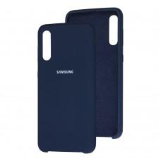 Чехол для Samsung Galaxy A50 / A50s / A30s Silky Soft Touch "темно-синий"