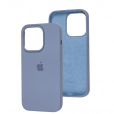 Чохол для iPhone 14 Pro Square Full silicone lavender gray