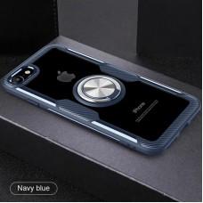 Чохол для iPhone 7/8 Deen CrystalRing з кільцем темно-синій