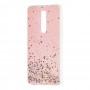 Чехол для Xiaomi Mi 9T / Redmi K20 glitter star конфети розовый