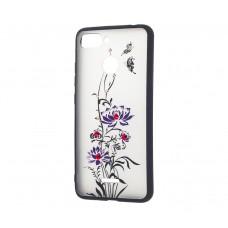 Чехол для Xiaomi Redmi 6 "цветы стразы 4"
