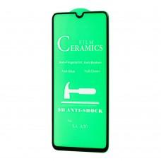 Защитное стекло для Samsung Galaxy A70 (A705) "ceramics anti-shock" черное (OEM)
