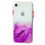 Чехол для iPhone 7 / 8 / SE 20 Transparent mramor розовый