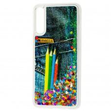 Чехол для Samsung Galaxy A50 / A50s / A30s Блестки вода new pencils