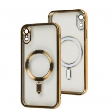 Чохол для iPhone Xr Fibra Chrome MagSafe gold