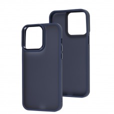 Чохол для iPhone 14 Pro Max Metal Bezel темно-синій