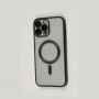 Чехол для iPhone 13 Pro Max Titanium Fibra Chrome MagSafe black