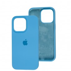 Чехол для iPhone 13 Pro Silicone Full голубой / blue