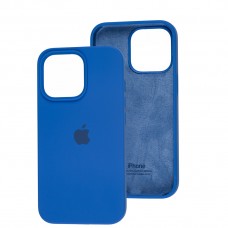 Чохол для iPhone 13 Pro Square Full silicone синій / capri blue