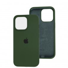 Чохол для iPhone 13 Pro Square Full silicone зелений / army green