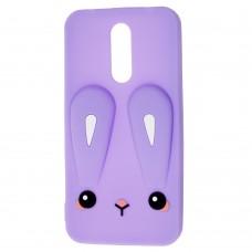 Чехол 3D для Xiaomi Redmi 8 Rabbit фиолетовый