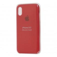 Чехол для iPhone Xs Silicone case copy красный