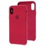 Чохол Silicone для iPhone X / Xs case рожево-червоний