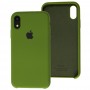 Чохол silicone case для iPhone Xr army green