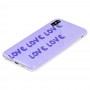 Чохол для iPhone Xs Max Violet glossy "Love" світло фіолетовий