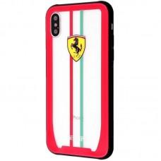 Чохол для iPhone X with logo "ferrari" червоний