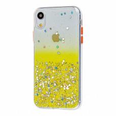 Чохол для iPhone Xr Glitter Bling жовтий