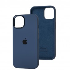 Чехол для iPhone 14 New silicone case navy blue