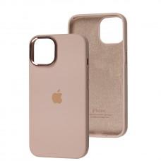 Чехол для iPhone 14 New silicone case pink sand