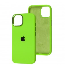 Чехол для iPhone 14 New silicone case shiny green