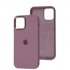Чехол для iPhone 12/12 Pro New silicone Metal Buttons black currant